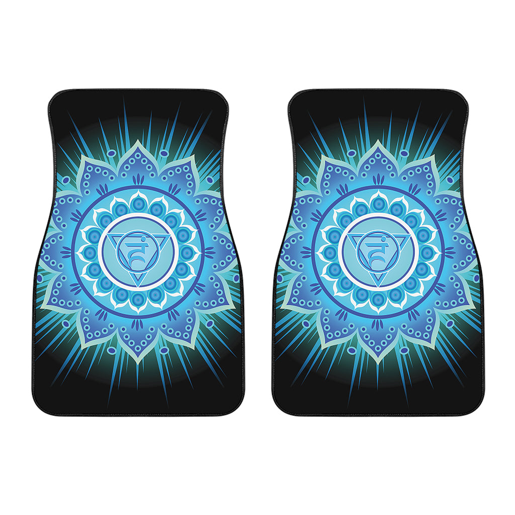 Vishuddha Chakra Mandala Print Front Car Floor Mats