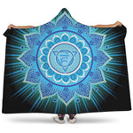 Vishuddha Chakra Mandala Print Hooded Blanket