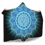 Vishuddha Chakra Mandala Print Hooded Blanket