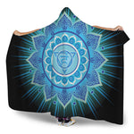 Vishuddha Chakra Mandala Print Hooded Blanket