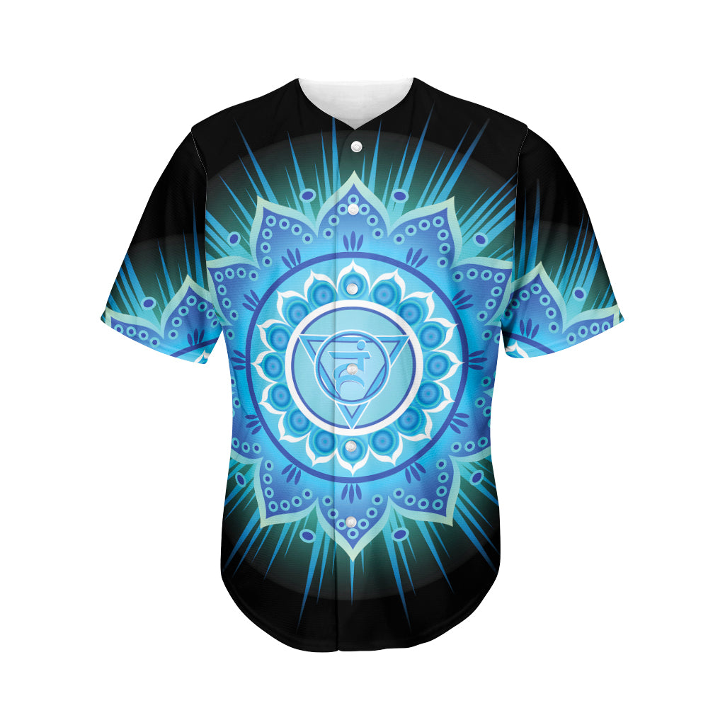 Vishuddha Chakra Mandala Print Men's Baseball Jersey