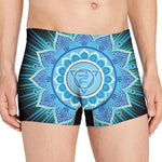 Vishuddha Chakra Mandala Print Men's Boxer Briefs