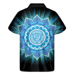 Vishuddha Chakra Mandala Print Men's Short Sleeve Shirt
