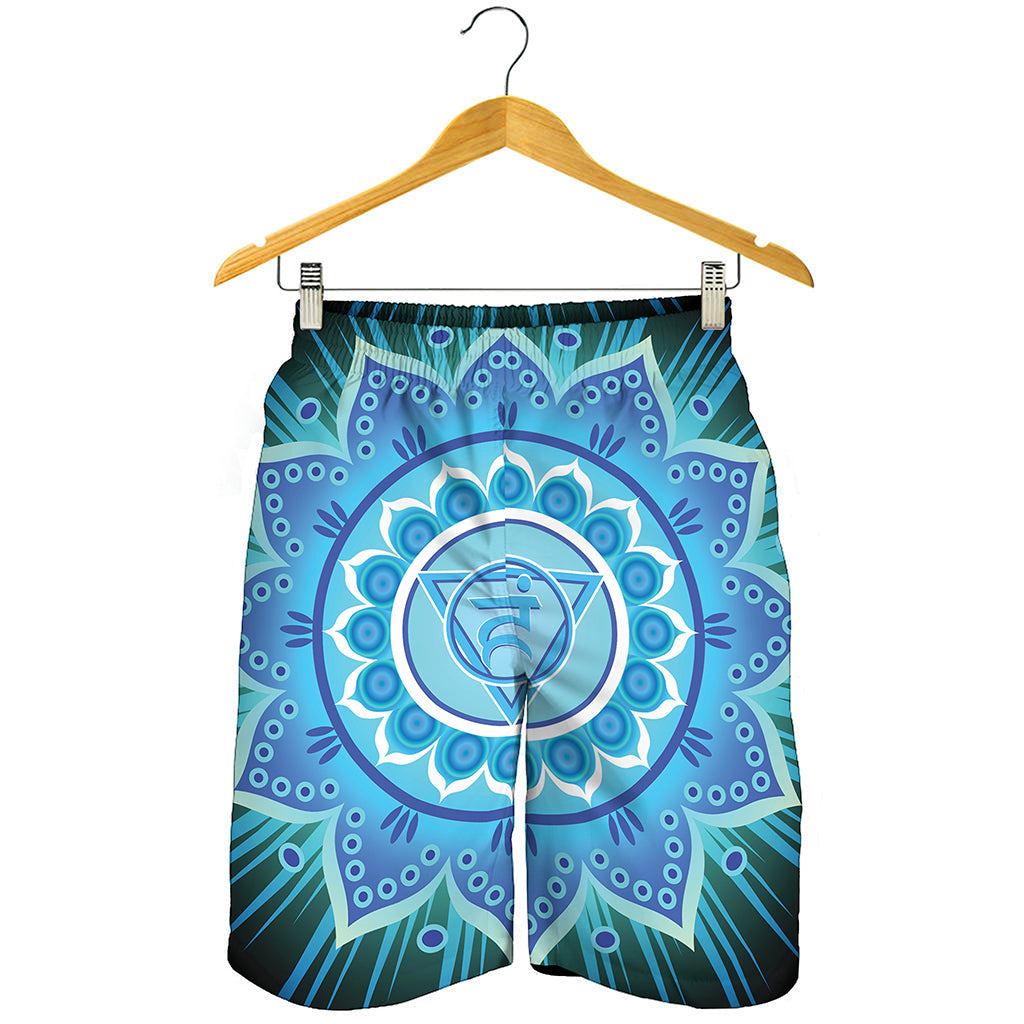 Vishuddha Chakra Mandala Print Men's Shorts