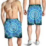Vishuddha Chakra Mandala Print Men's Shorts