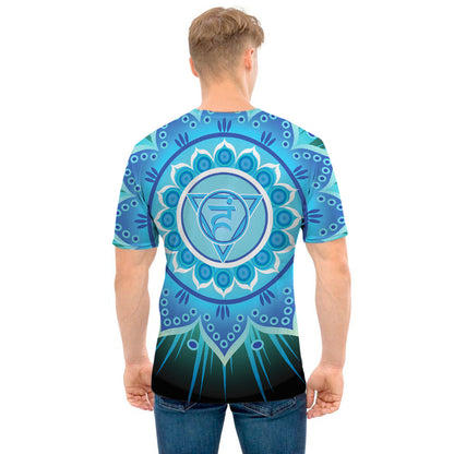 Vishuddha Chakra Mandala Print Men's T-Shirt