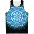 Vishuddha Chakra Mandala Print Men's Tank Top