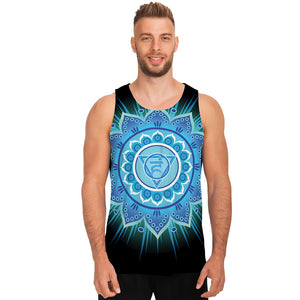 Vishuddha Chakra Mandala Print Men's Tank Top