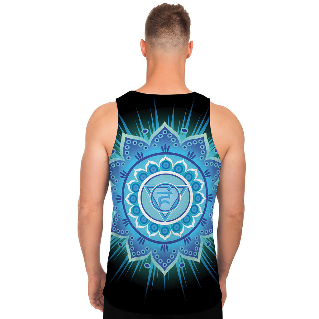 Vishuddha Chakra Mandala Print Men's Tank Top