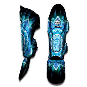 Vishuddha Chakra Mandala Print Muay Thai Shin Guard