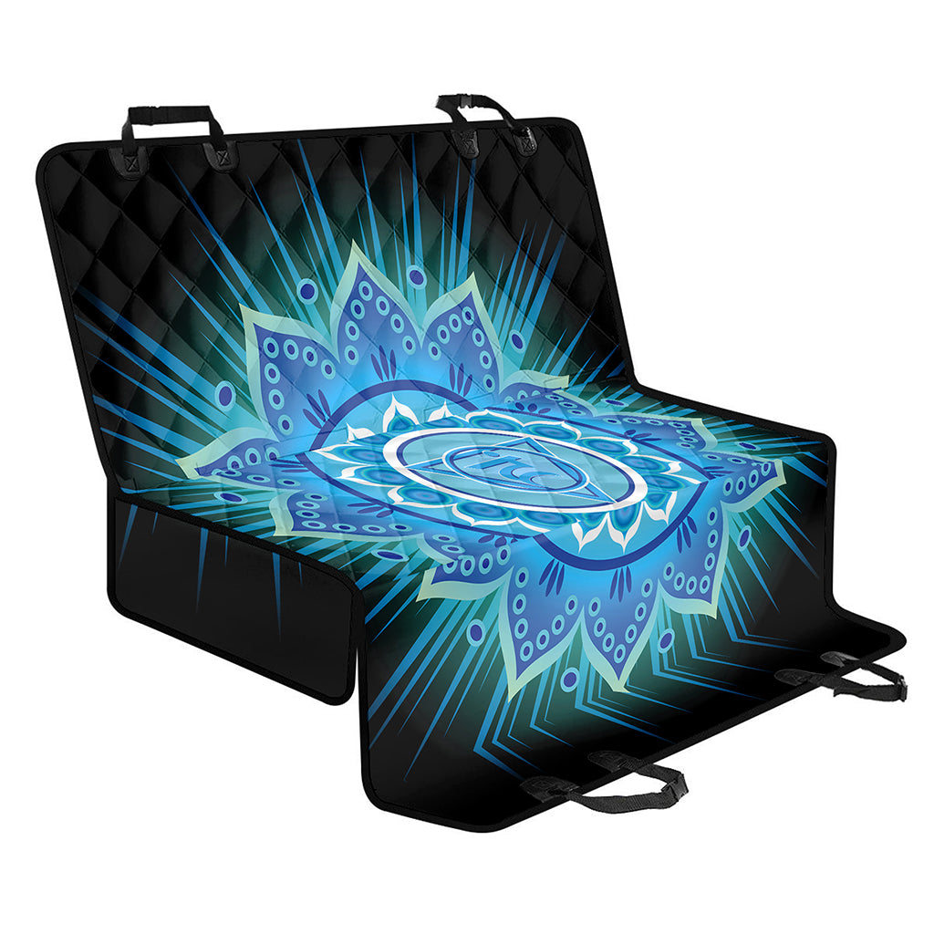 Vishuddha Chakra Mandala Print Pet Car Back Seat Cover