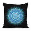 Vishuddha Chakra Mandala Print Pillow Cover