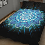 Vishuddha Chakra Mandala Print Quilt Bed Set