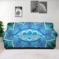 Vishuddha Chakra Mandala Print Sofa Cover