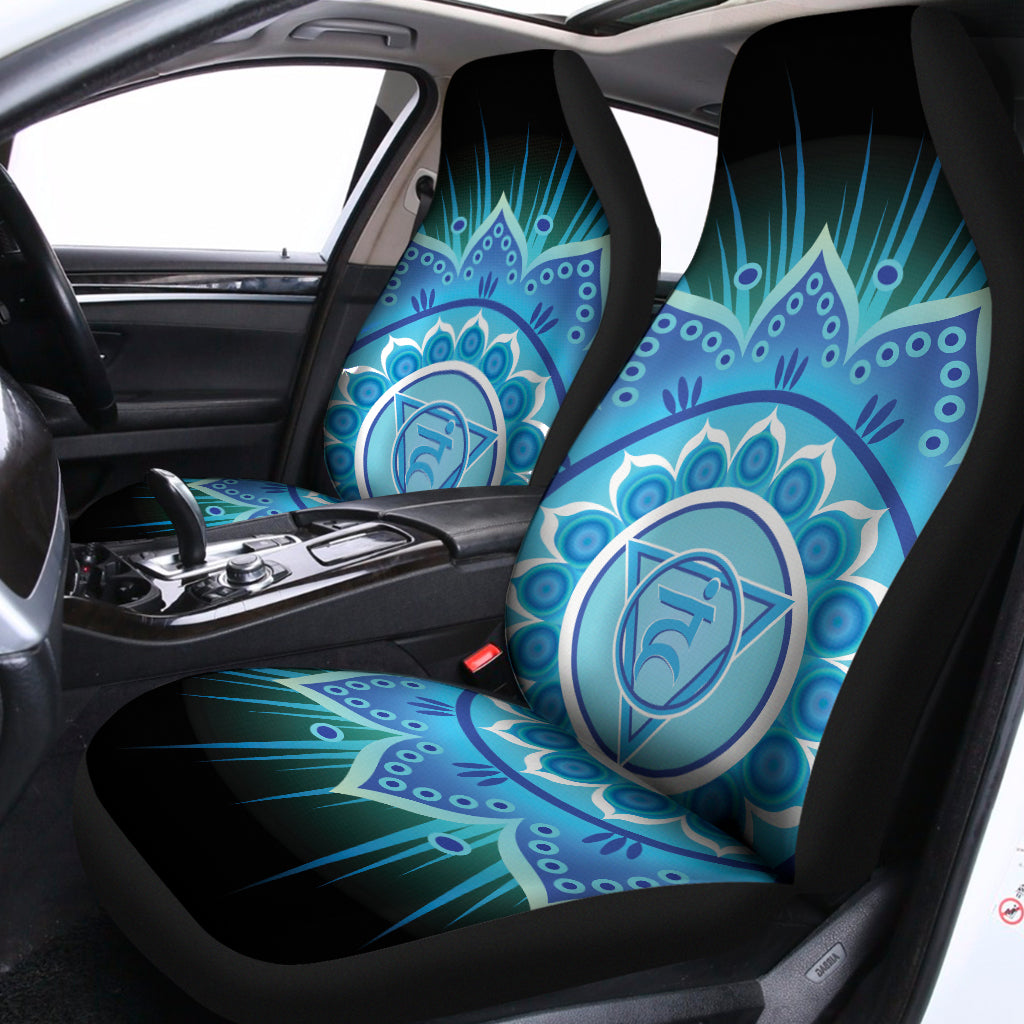 Vishuddha Chakra Mandala Print Universal Fit Car Seat Covers