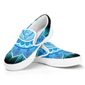 Vishuddha Chakra Mandala Print White Slip On Sneakers