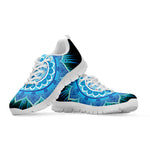 Vishuddha Chakra Mandala Print White Sneakers