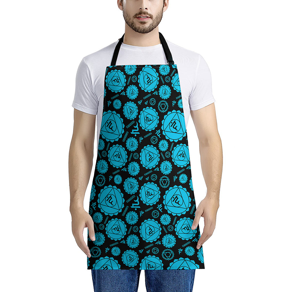 Vishuddha Chakra Pattern Print Apron