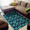 Vishuddha Chakra Pattern Print Floor Mat