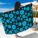Vishuddha Chakra Pattern Print Beach Sarong Wrap