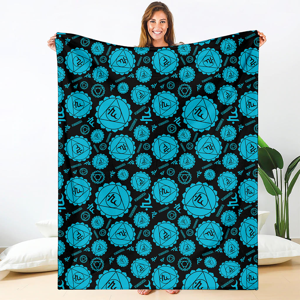 Vishuddha Chakra Pattern Print Blanket