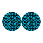 Vishuddha Chakra Pattern Print Car Coasters