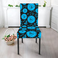 Vishuddha Chakra Pattern Print Dining Chair Slipcover