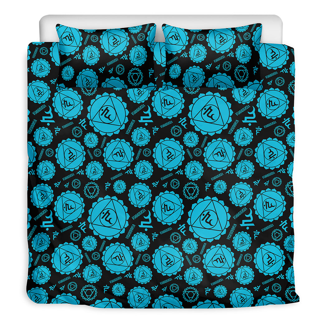 Vishuddha Chakra Pattern Print Duvet Cover Bedding Set