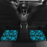 Vishuddha Chakra Pattern Print Front and Back Car Floor Mats