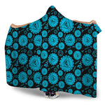 Vishuddha Chakra Pattern Print Hooded Blanket