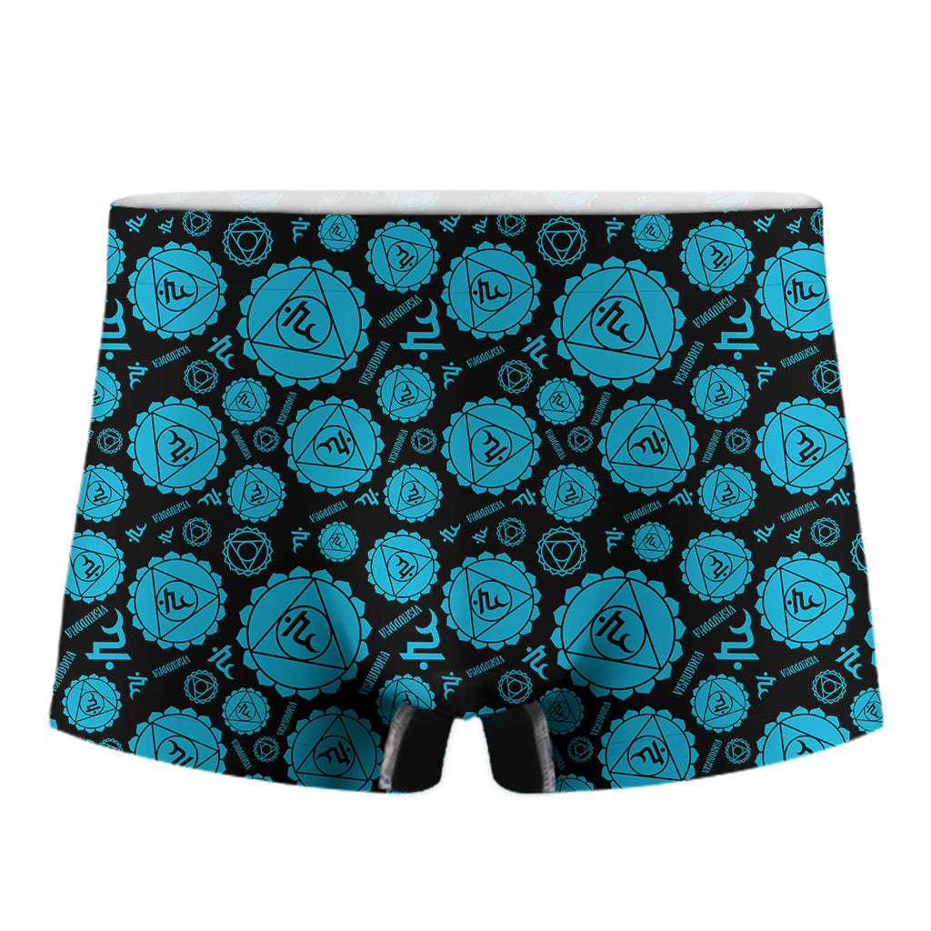 Vishuddha Chakra Pattern Print Men's Boxer Briefs