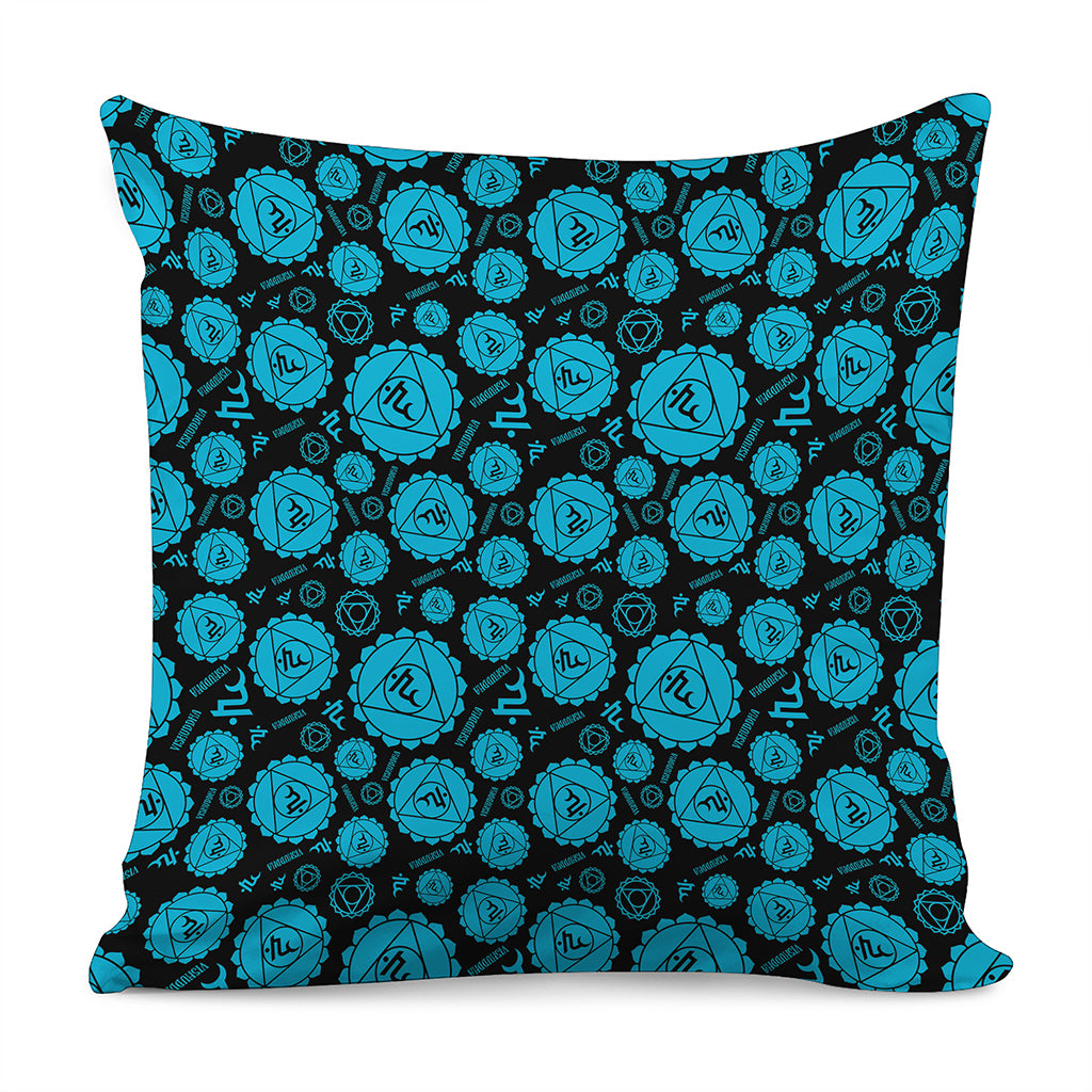 Vishuddha Chakra Pattern Print Pillow Cover