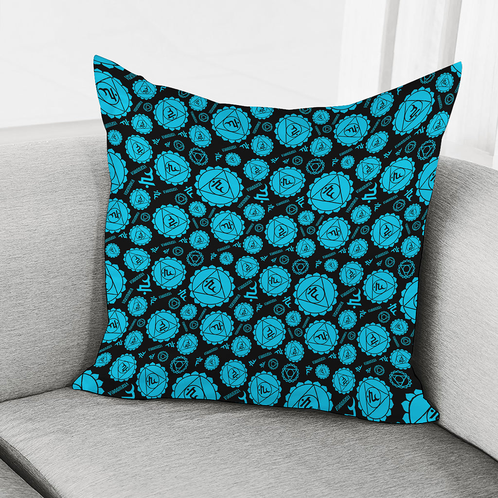 Vishuddha Chakra Pattern Print Pillow Cover