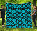 Vishuddha Chakra Pattern Print Quilt