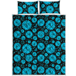 Vishuddha Chakra Pattern Print Quilt Bed Set