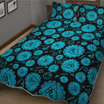 Vishuddha Chakra Pattern Print Quilt Bed Set
