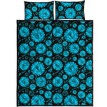 Vishuddha Chakra Pattern Print Quilt Bed Set