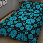 Vishuddha Chakra Pattern Print Quilt Bed Set