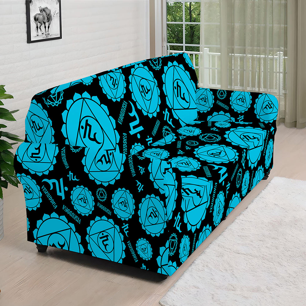 Vishuddha Chakra Pattern Print Sofa Cover
