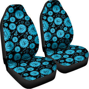 Vishuddha Chakra Pattern Print Universal Fit Car Seat Covers