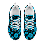 Vishuddha Chakra Pattern Print White Sneakers