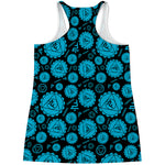 Vishuddha Chakra Pattern Print Women's Racerback Tank Top