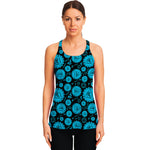 Vishuddha Chakra Pattern Print Women's Racerback Tank Top