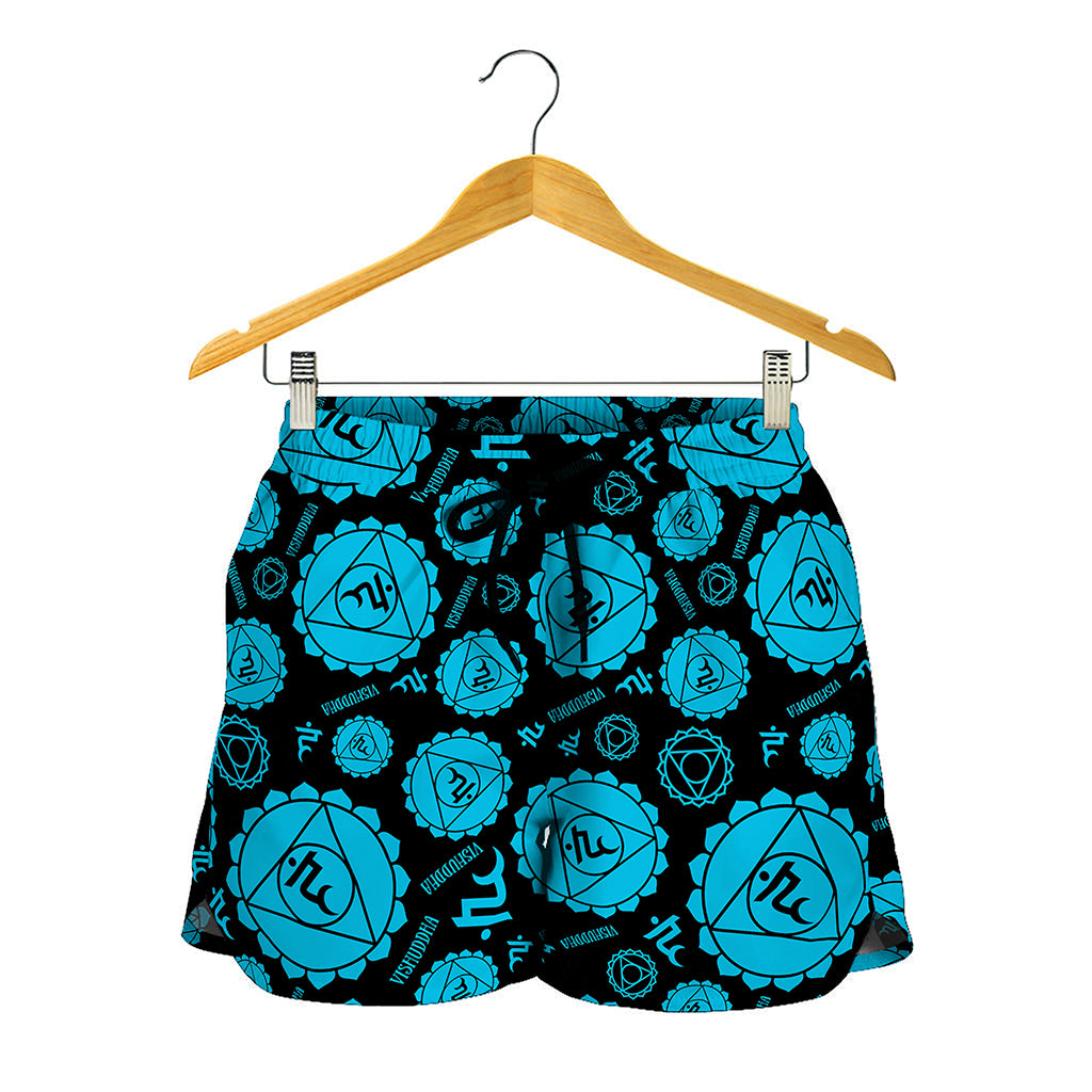 Vishuddha Chakra Pattern Print Women's Shorts