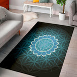 Vishuddha Chakra Spiritual Print Area Rug