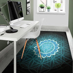 Vishuddha Chakra Spiritual Print Area Rug