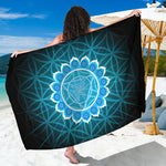 Vishuddha Chakra Spiritual Print Beach Sarong Wrap