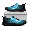 Vishuddha Chakra Spiritual Print Black Running Shoes