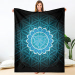 Vishuddha Chakra Spiritual Print Blanket