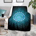 Vishuddha Chakra Spiritual Print Blanket